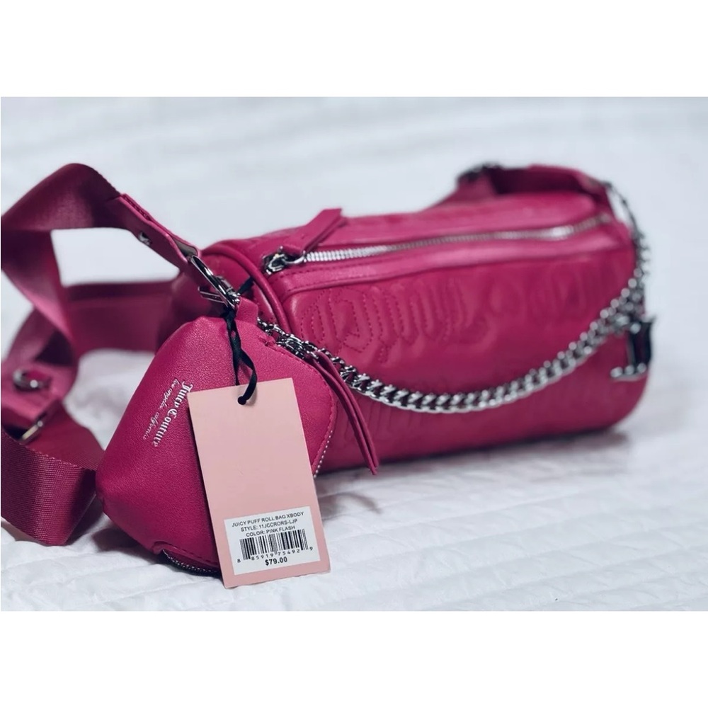 Juicy couture puff roll bag hot pink purse